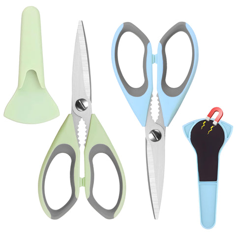 Baitool heavy-duty scissors with magnetic holder for organized kitchen prep