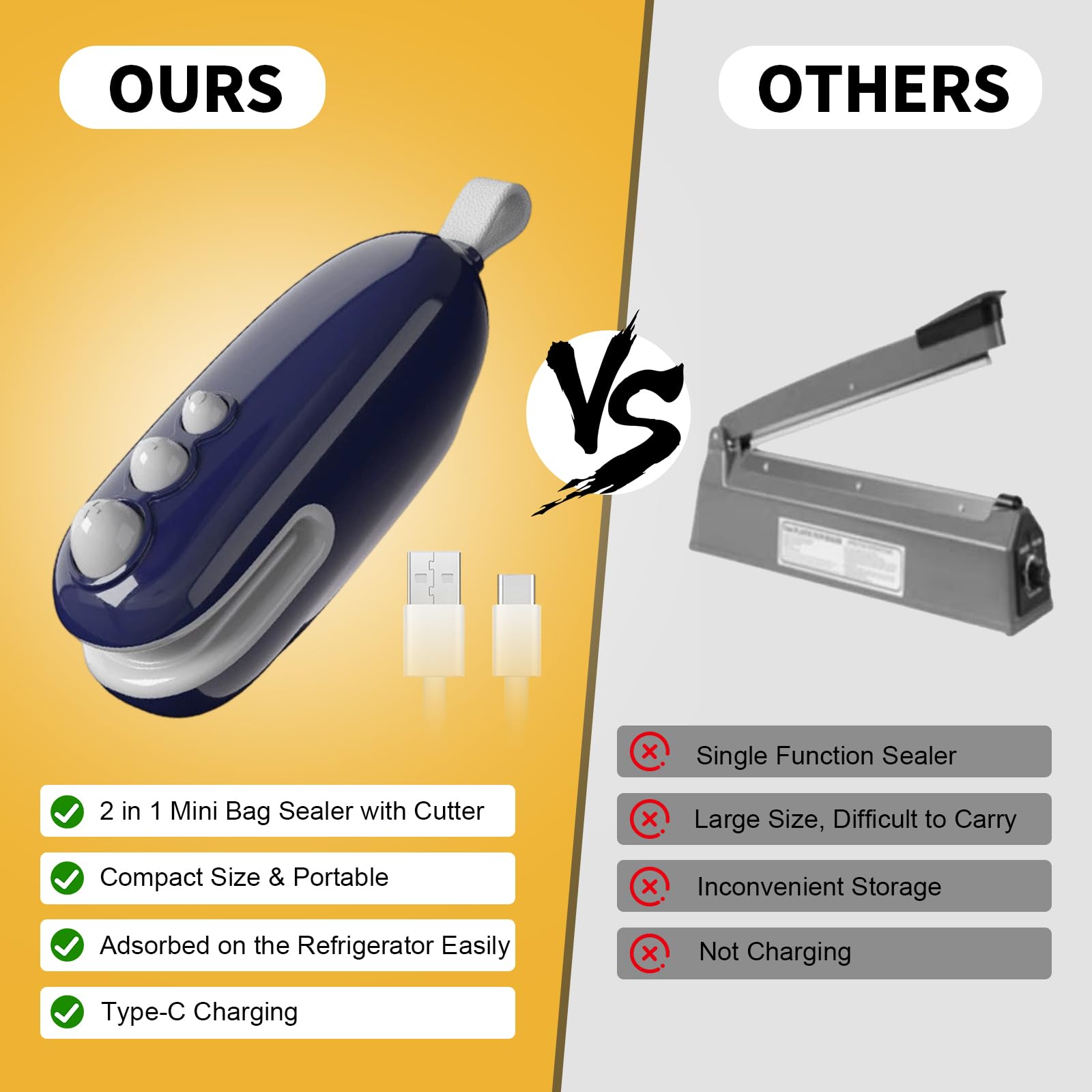 Bajorp USB-C recharge port visible for quick charging