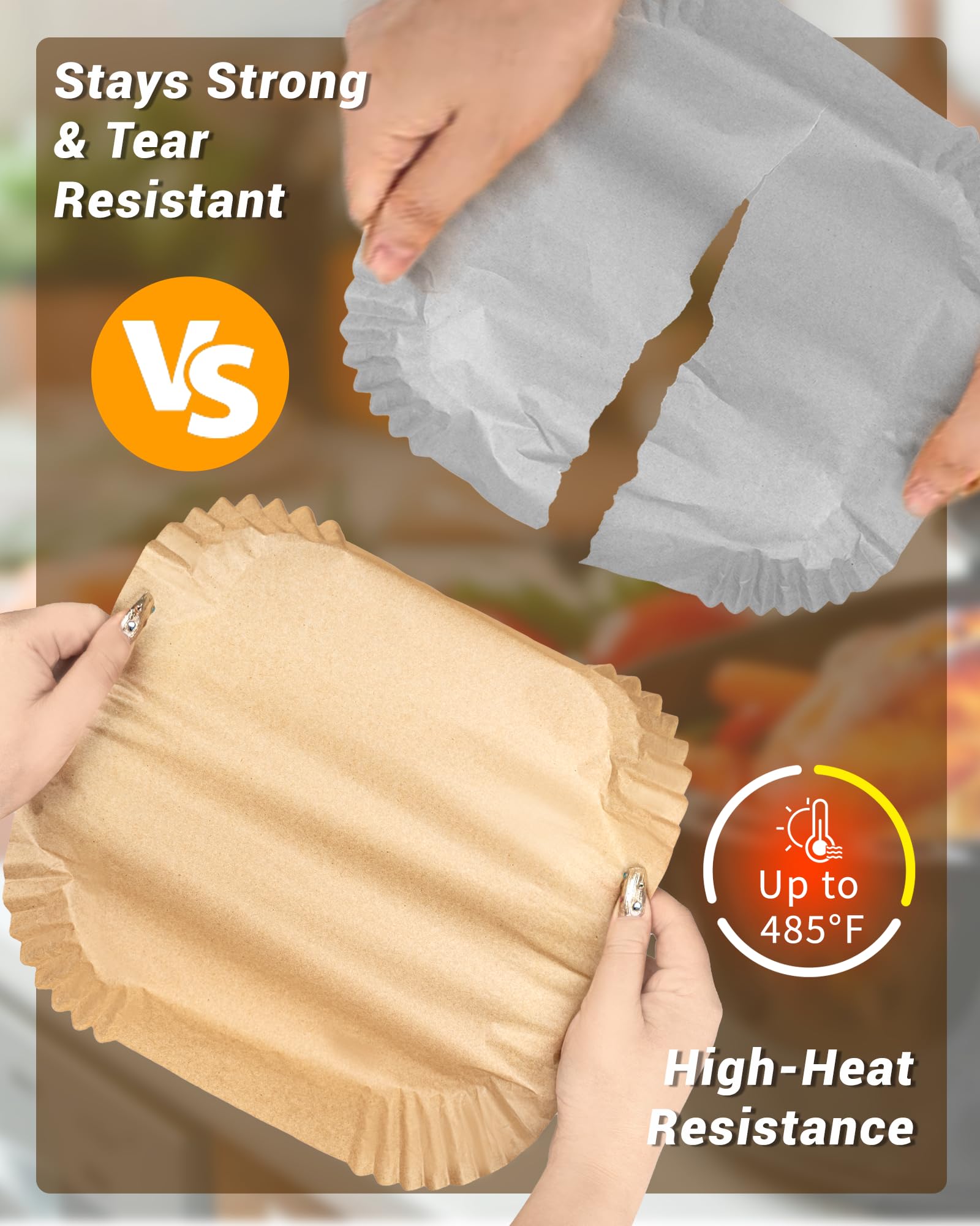 Bake Choice liners heat-resistant up to 485°F for high-heat cooking