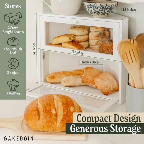 BakedBin airtight seal demonstration for freshness retention