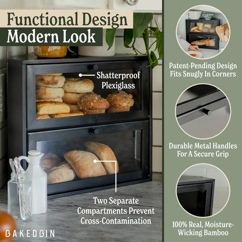 Airtight seal lid preserving loaf freshness and protecting from moisture