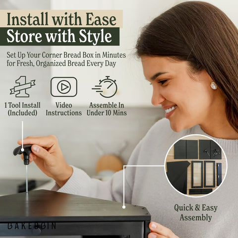 Patent-pending design from BakedBin for compact, clutter-free storage