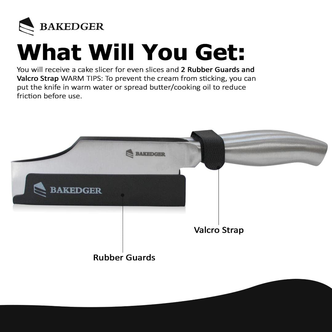 Bakedger cake knife for weddings and birthdays in gift box