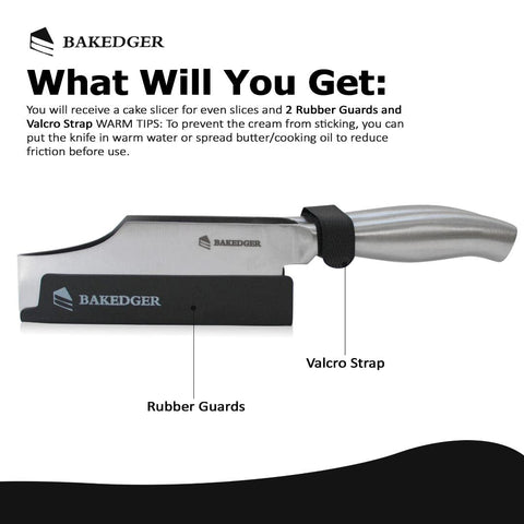 Bakedger cake knife for weddings and birthdays in gift box