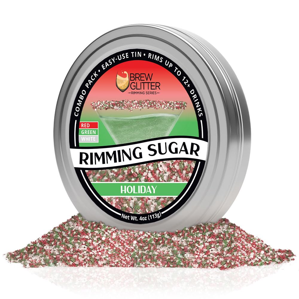 Bakell Brew Glitter green pearl rim for vibrant mojitos and holidays.
