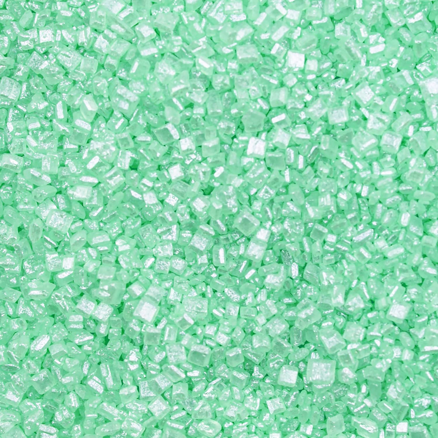 Bakell Mint Green rimming sugar crystals close-up for glass rim