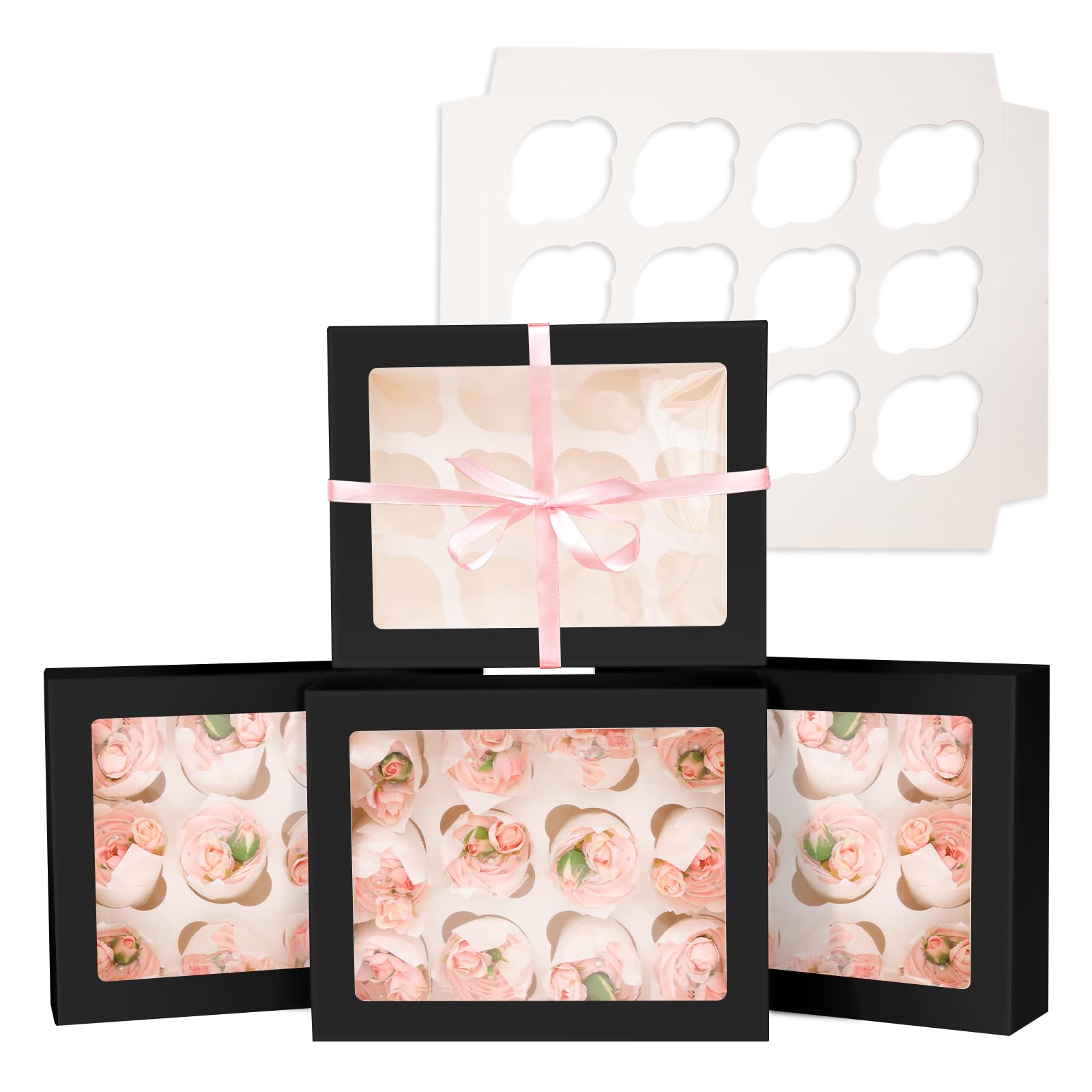 Bakepacker auto-pop-up 12-cupcake box with quick setup for bakers.