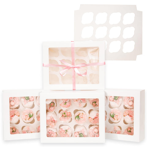 Bakepacker cupcake box with window highlights visibility for gifting.