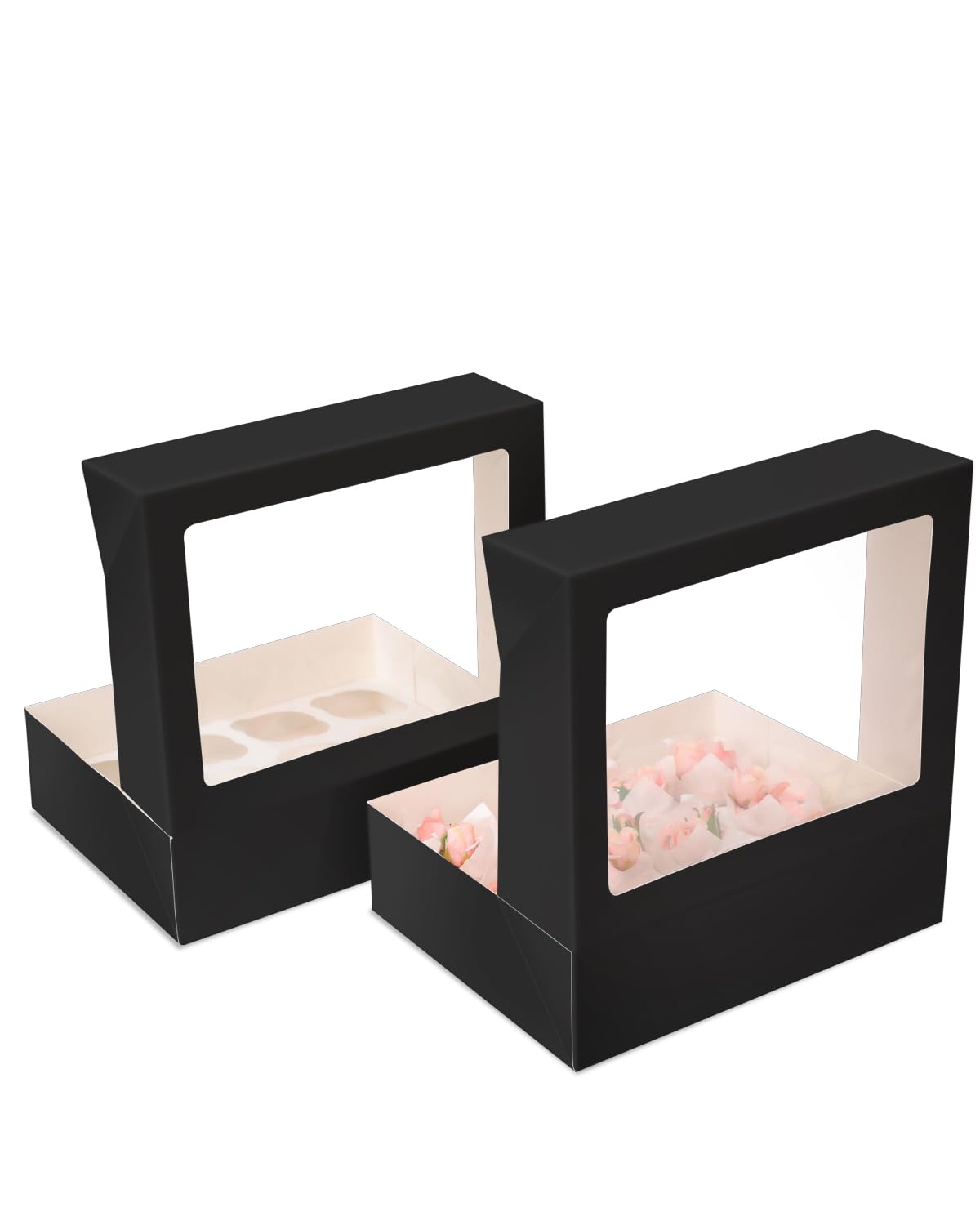 Bakepacker foldable bakery box saves space when not in use.