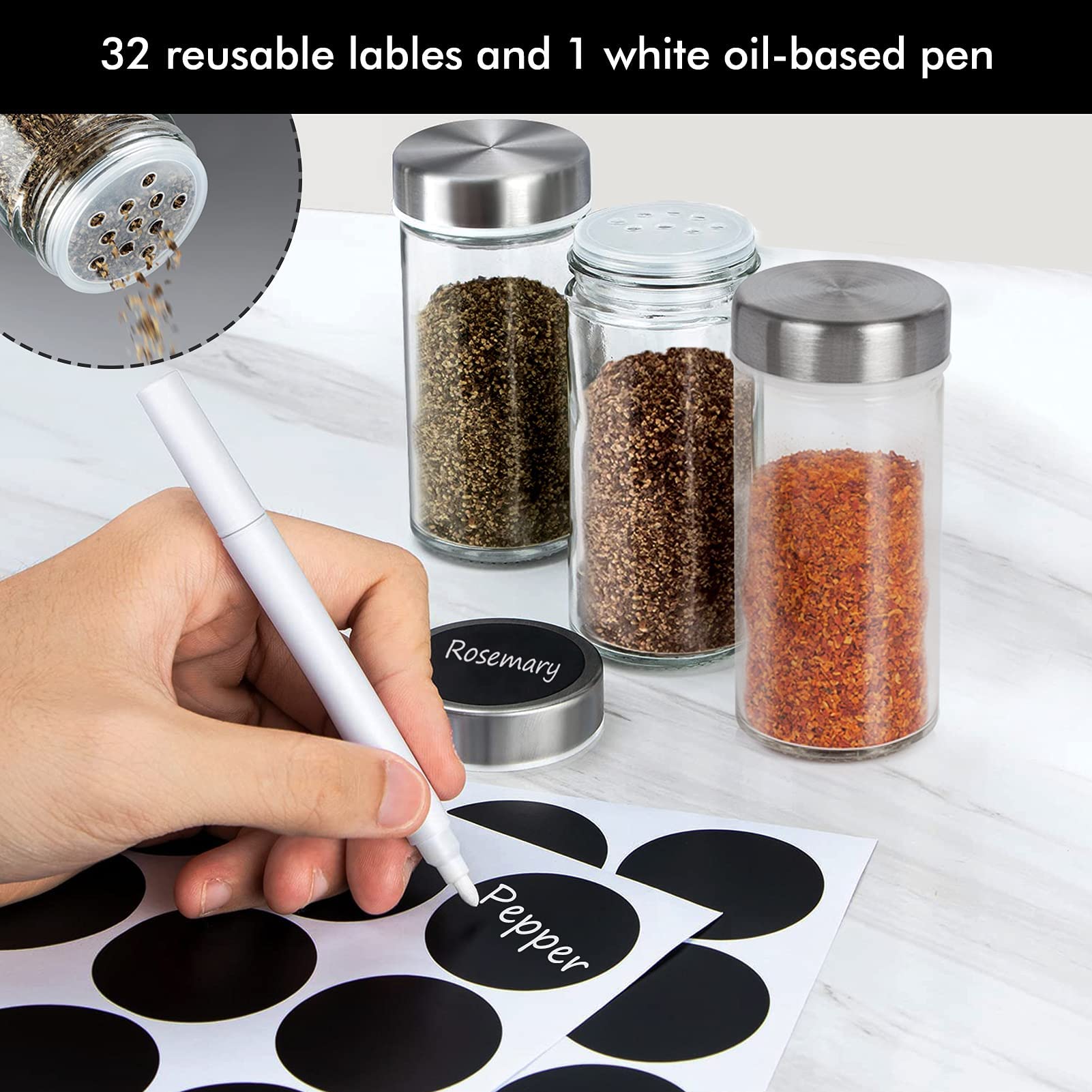 Baker Boutique compact black spice rack fits both countertops and cabinets.