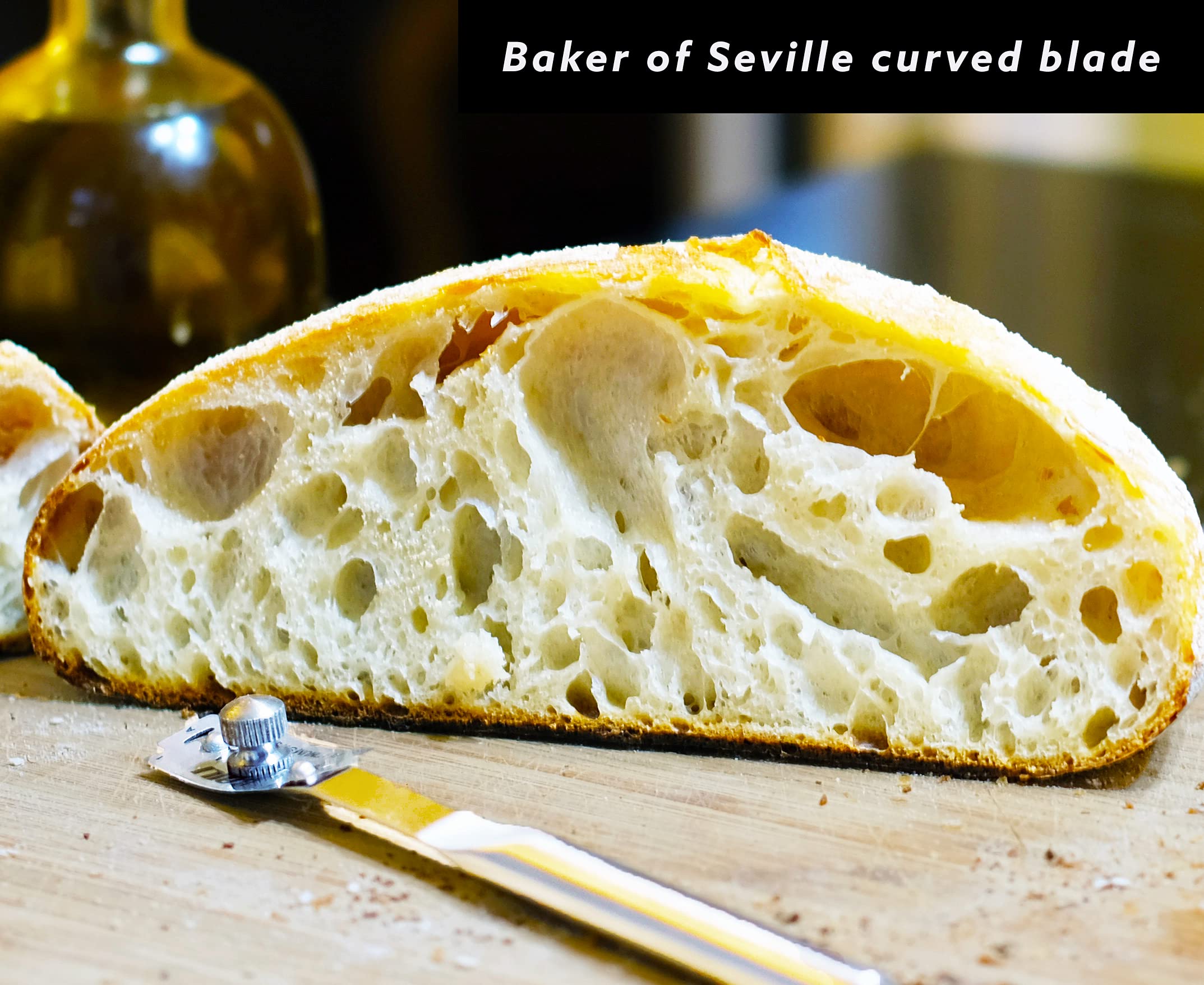 Baker of Seville bread lame allows blade rotation for full blade use.