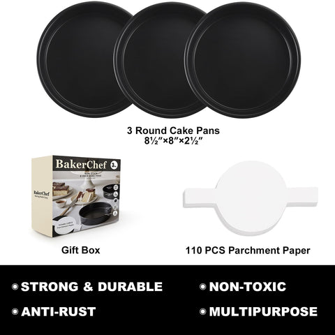 BakerChef carbon steel bakeware highlighting durable, heat-conductive walls.