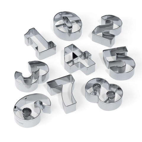 Bakerpan digit cutouts ideal for customized birthday and event cookies