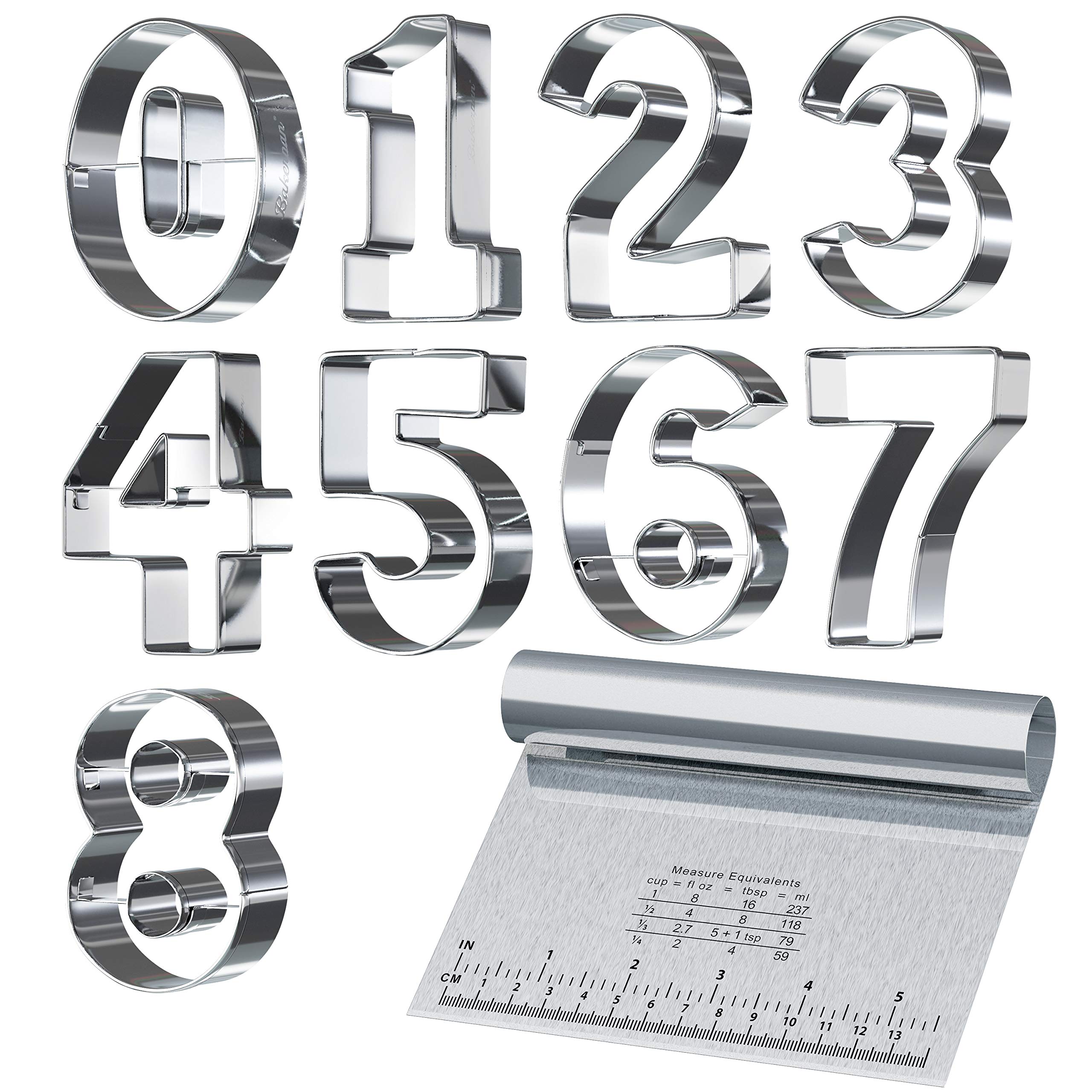 Bakerpan number cutter 3.5-inch collection for precise cookies and celebrations