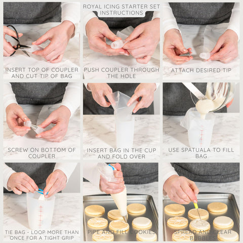 Bakerpan Royal Icing Tools Set measuring cup helping precise icing portions