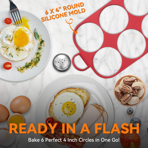 Baker's Friend ergonomic handles for easy grip during cooking.