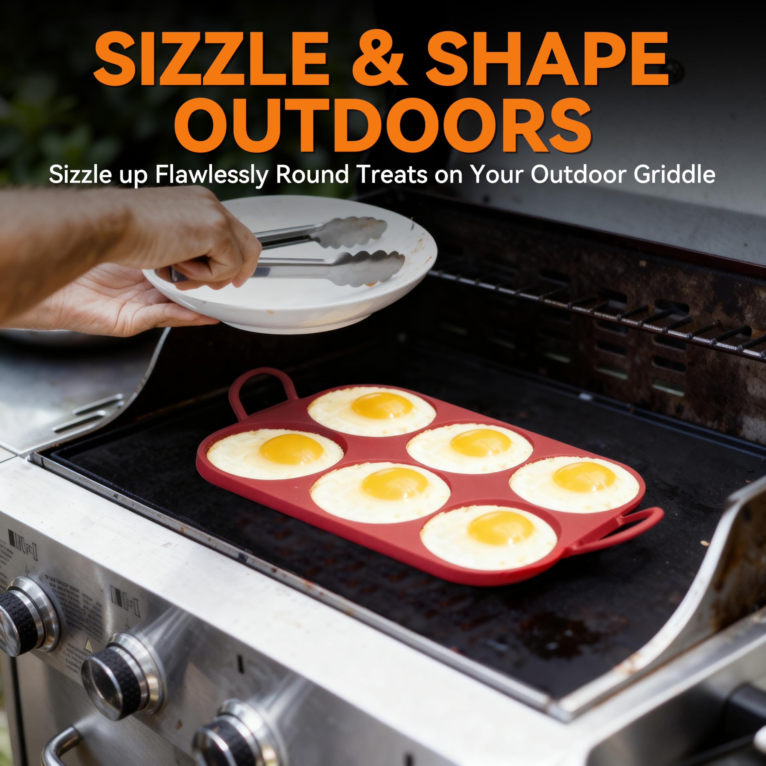 Baker's Friend egg rings mold hash browns into tidy rounds.