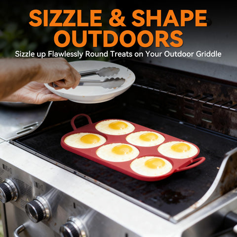 Baker's Friend egg rings mold hash browns into tidy rounds.