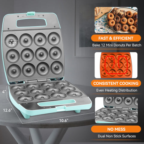 Pour batter into Baker's Friend mini donut maker for quick batches
