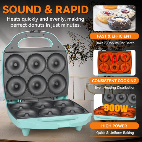 Baker's Friend Mini Donut Maker producing 3-inch donuts for bigger treats.