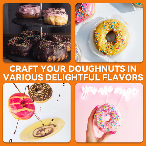 Baker's Friend Mini Donut Maker easy cleanup with a quick wipe after baking.
