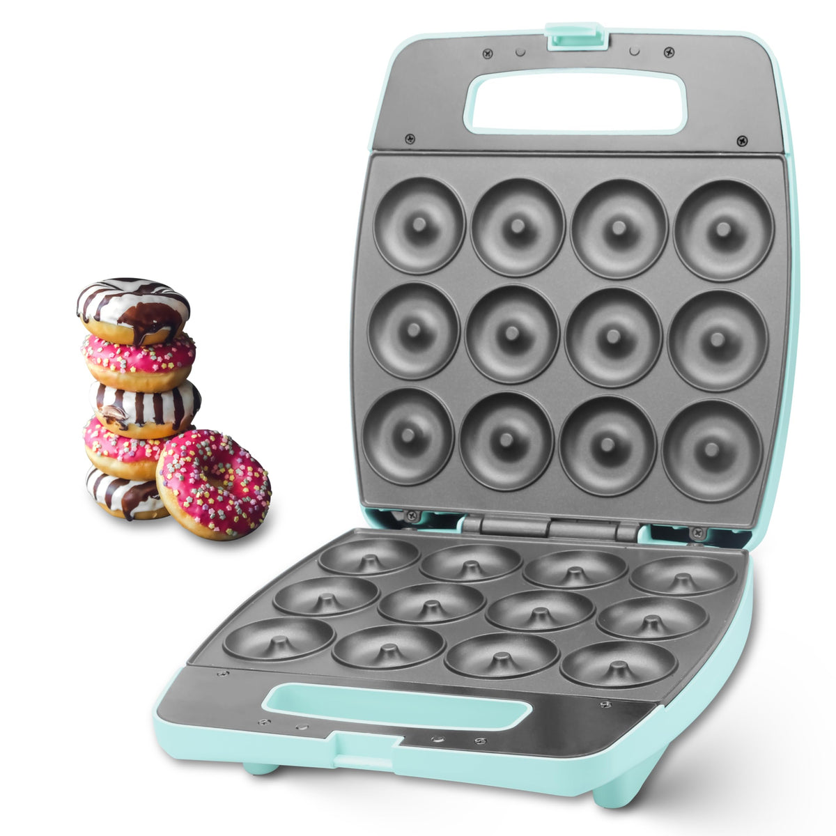 Baker's Friend Mini Donut Maker front view ready for at-home treats