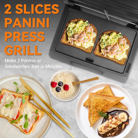 Baker's Friend Mini Panini Press top view, compact kitchen solution for small spaces.