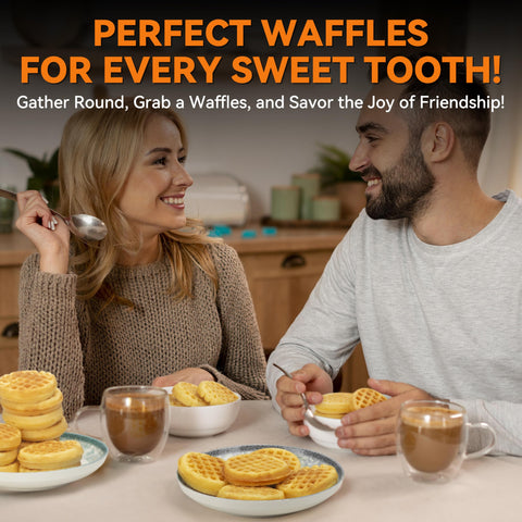 Baker's Friend Multi Mini Waffle Iron assembly and safe-handle for hassle-free use.