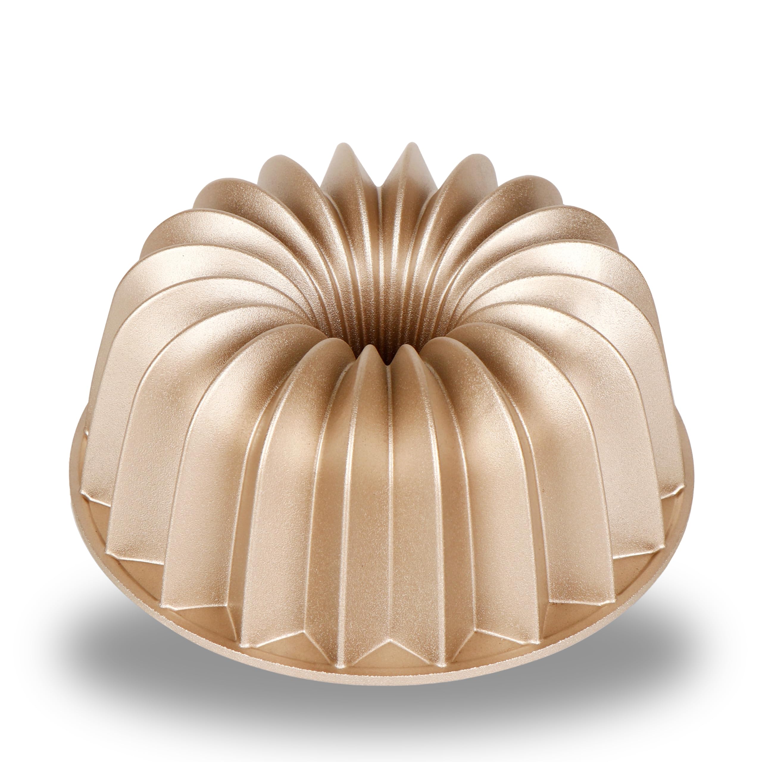 Baker's Secret fluted cake pan assembly with sturdy build and even heat.