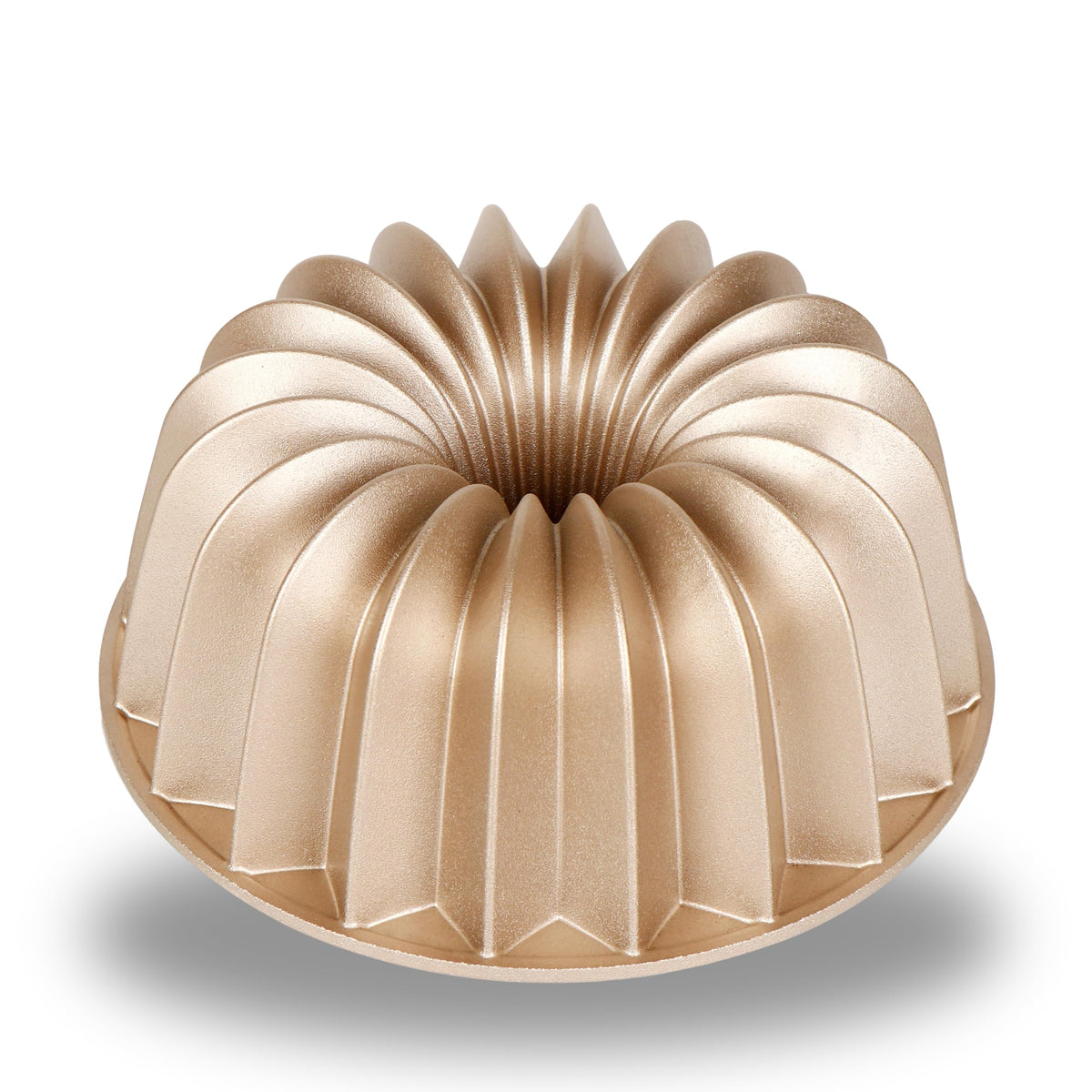 Baker's Secret fluted cake pan assembly with sturdy build and even heat.