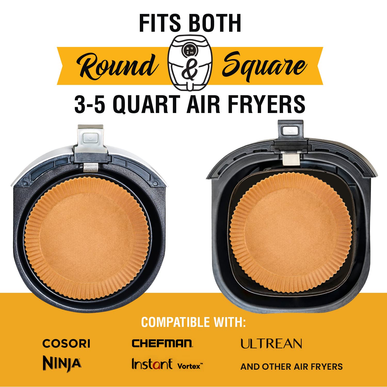 Baker's Signature 2-4 qt compatible liners fit your fryer basket.