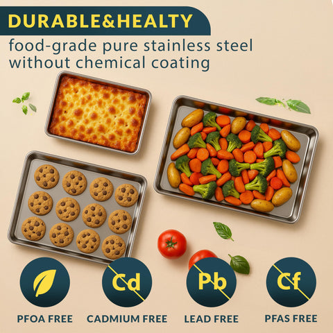 Baker's Signature dishwasher-safe bakeware simplifies cleaning and everyday kitchen use.
