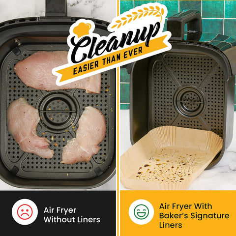 Rectangular parchment liners by Baker's Signature for mess-free cooking