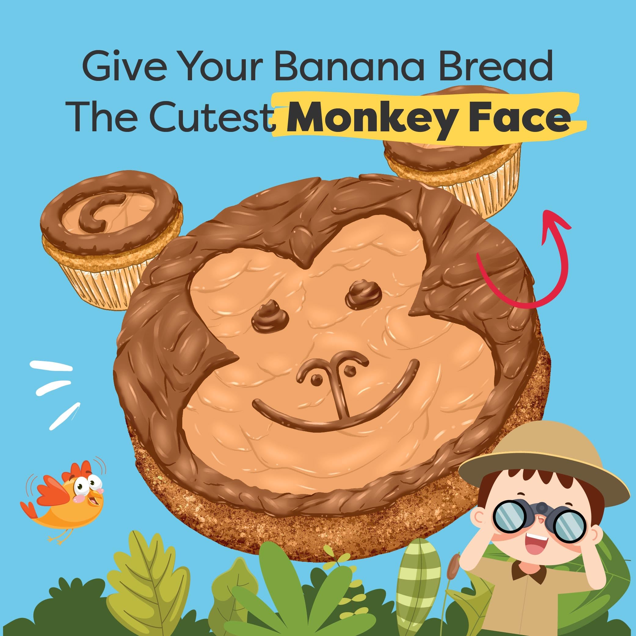 Baketivity color-coded dry ingredients to help kids follow steps