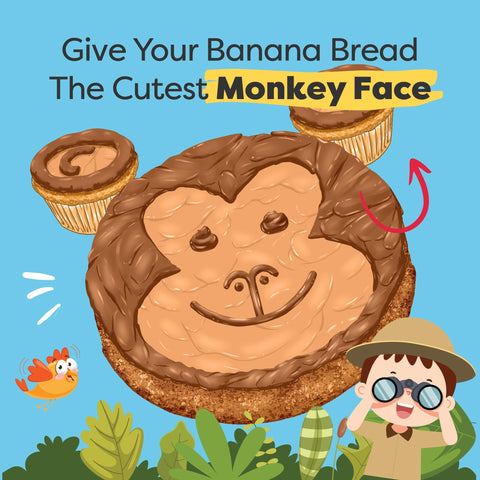 Baketivity color-coded dry ingredients to help kids follow steps