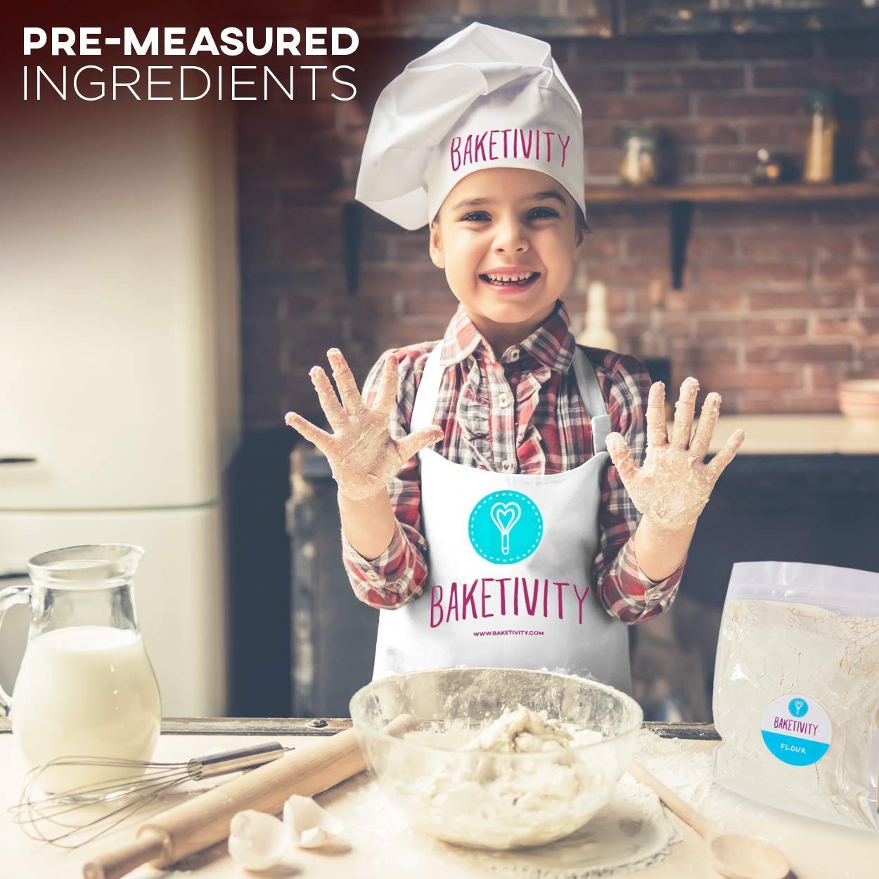 Baketivity Confetti Muffins Mix pre-measured ingredients ready to bake for quick delicious results.