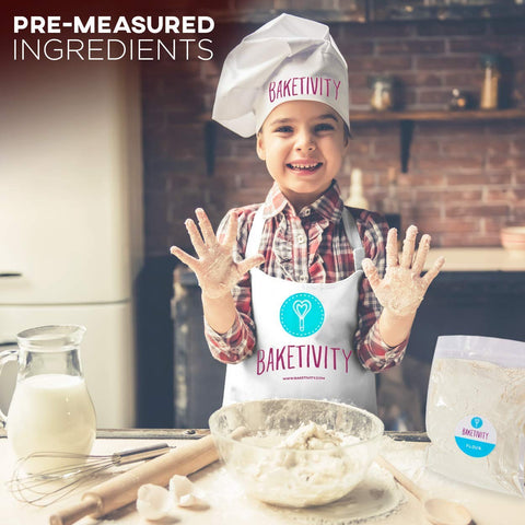 Baketivity Confetti Muffins Mix pre-measured ingredients ready to bake for quick delicious results.