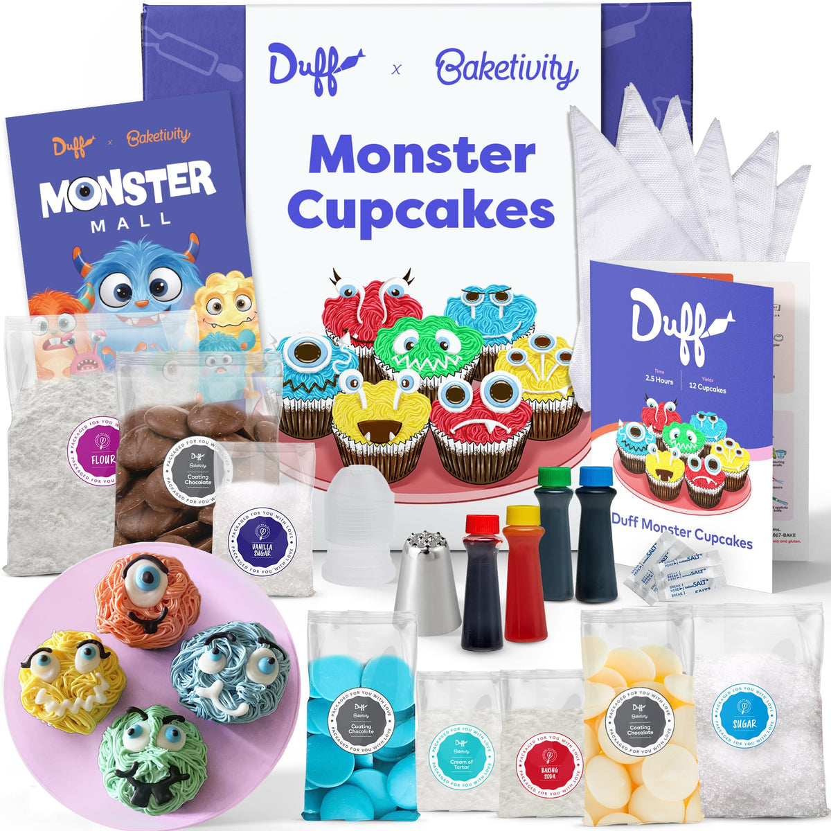 Baketivity Duff Goldman monster cupcakes ingredients shown for easy baking fun