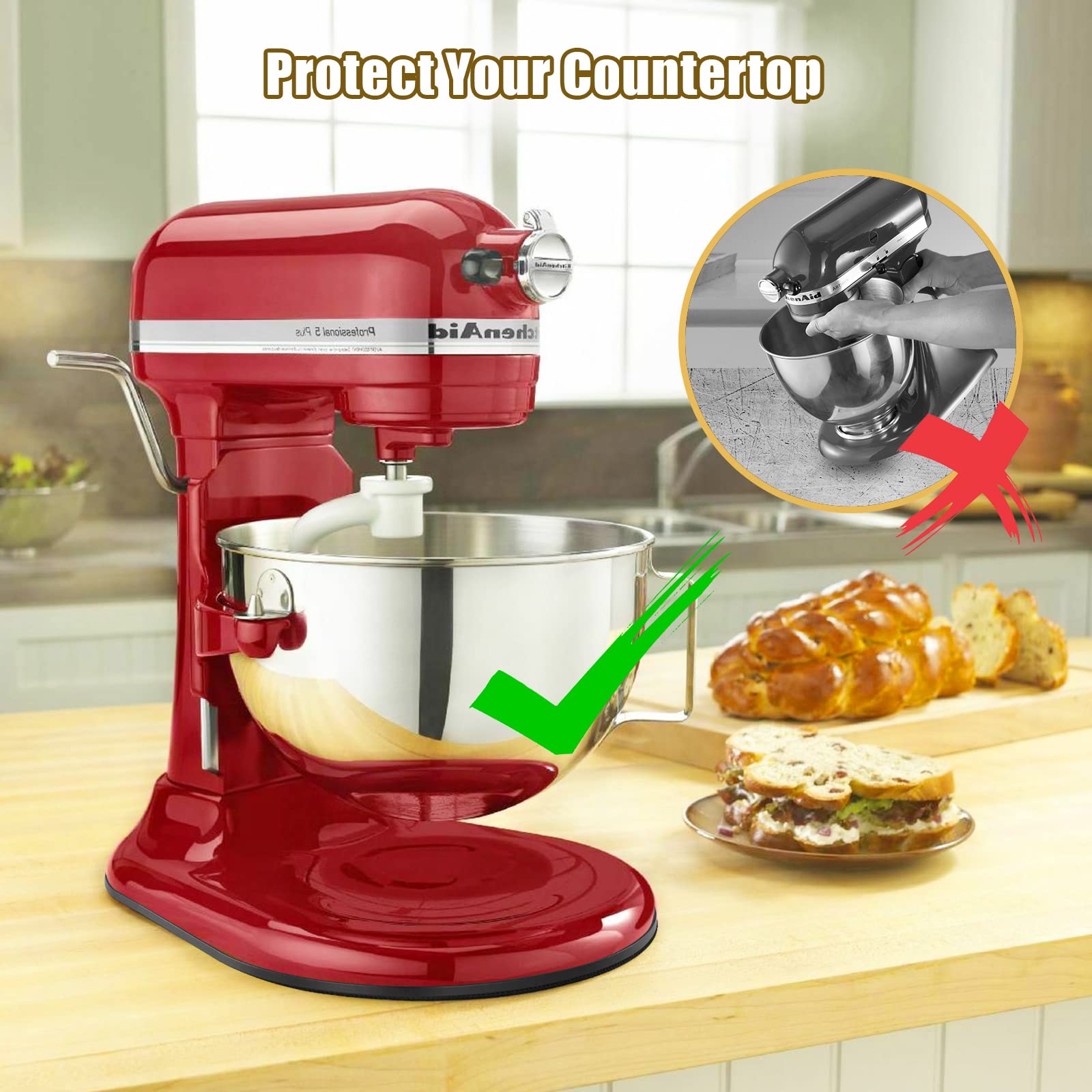 BAKEWAY slider mat close-up shows durable metal surface for repeated use.