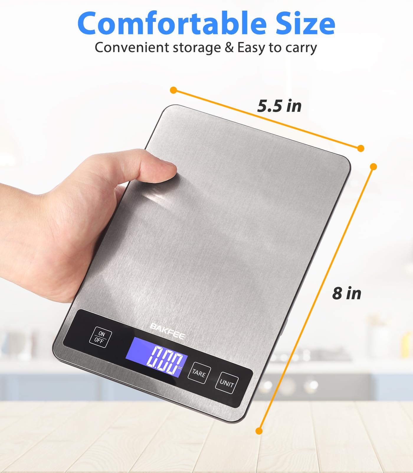 BakFee easy-clean kitchen scale makes cleanup fast after cooking
