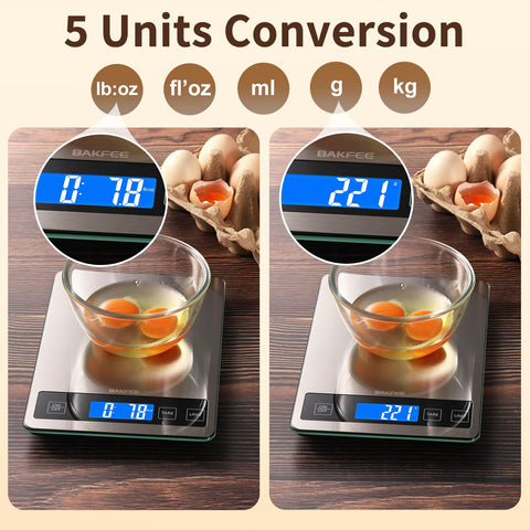 BakFee Food Scale large platform accommodates big bowls and sheet pans.