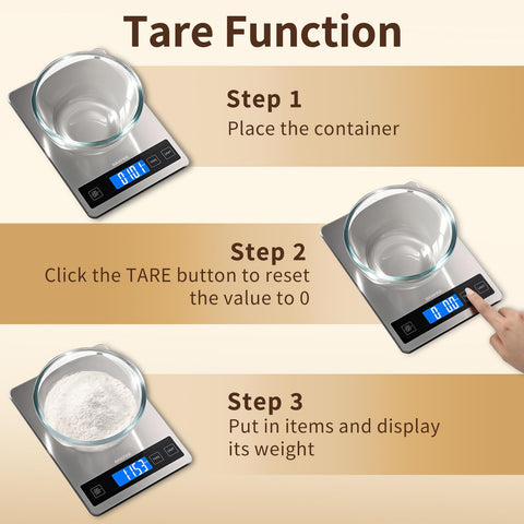 BakFee Food Scale integrated hook for tidy suspended storage when not in use.