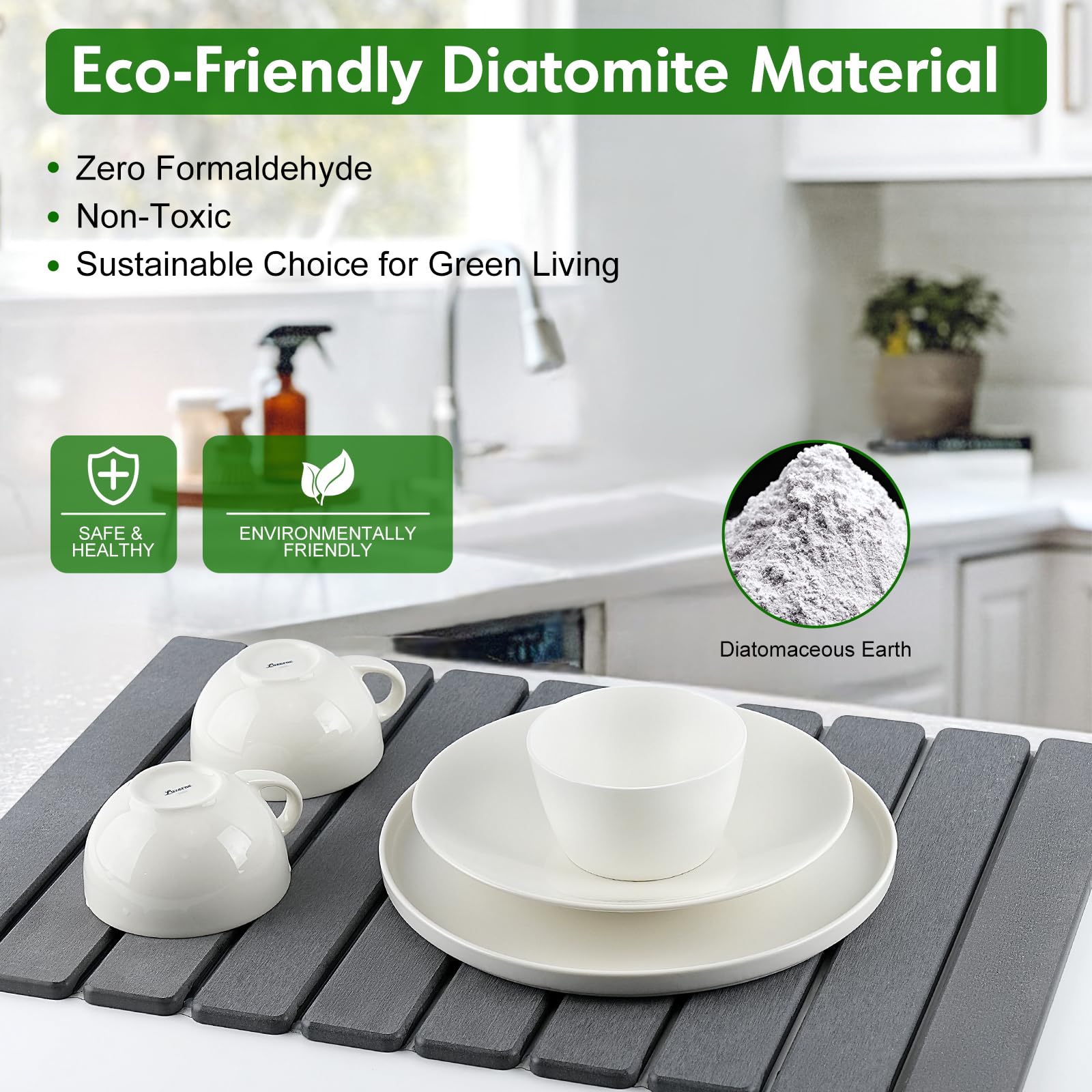 BAKFUFIY diatomite texture close-up highlighting eco-friendly, non-toxic material