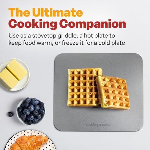Baking Steel proudly made in the USA with durable, crack-proof design.