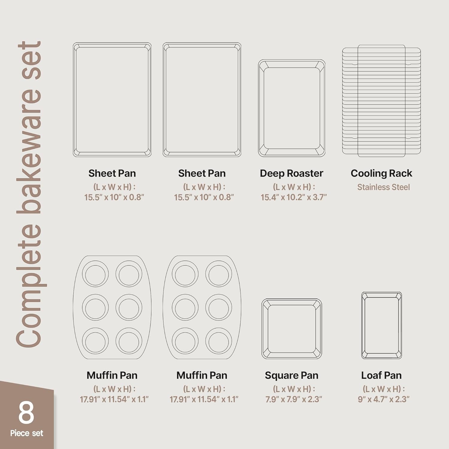 BAKKEN bakeware with silicone handles provides safe, comfortable grip while handling hot pans