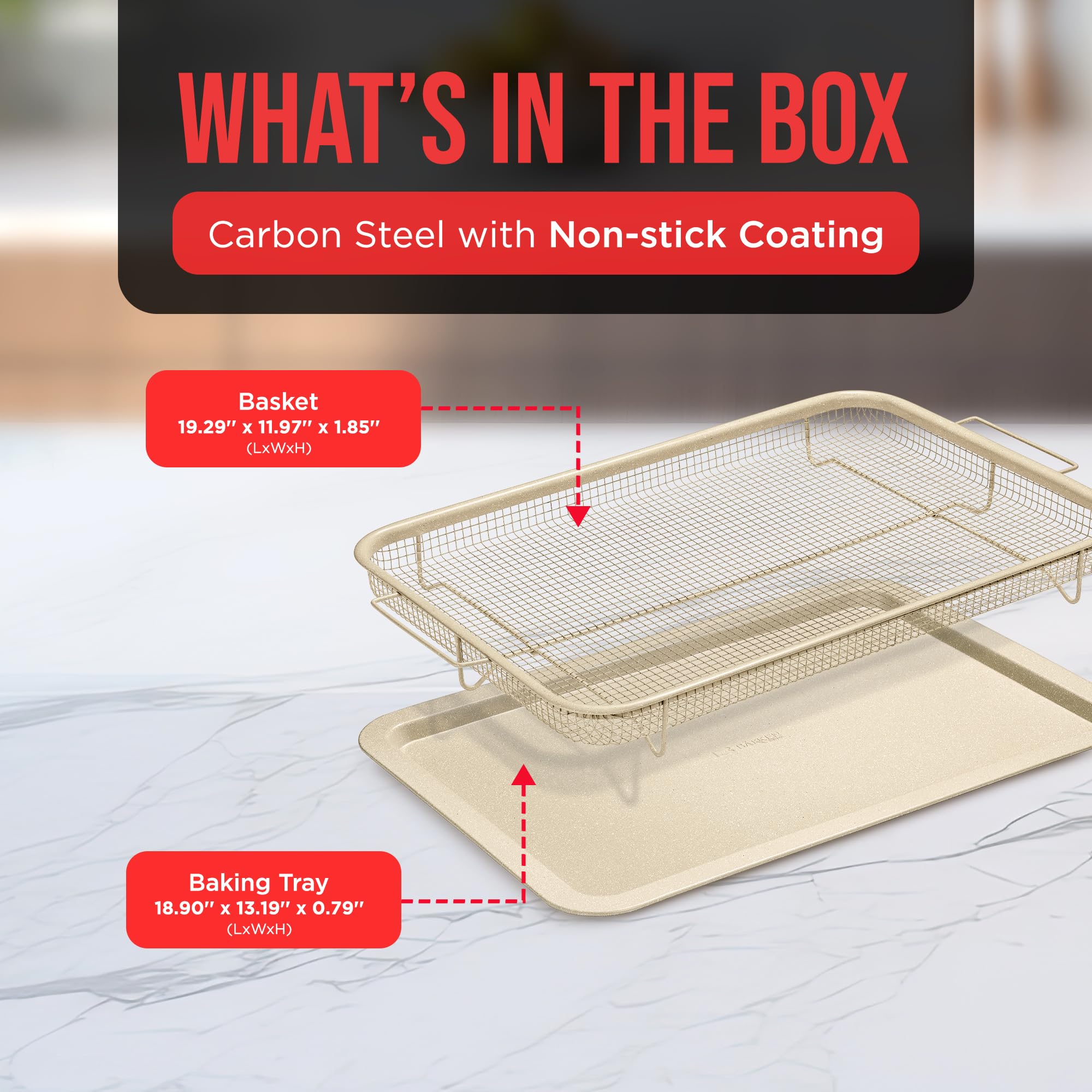 Bakken-Swiss Crisper Tray basket removal shows easy loading for versatile cooking.