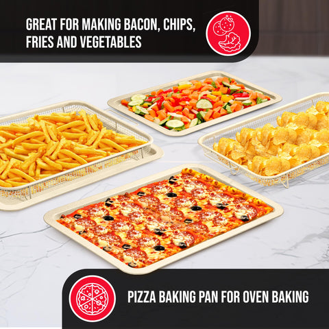 Bakken-Swiss Crisper Tray dishwasher-safe design simplifies cleanup after crispy meals.