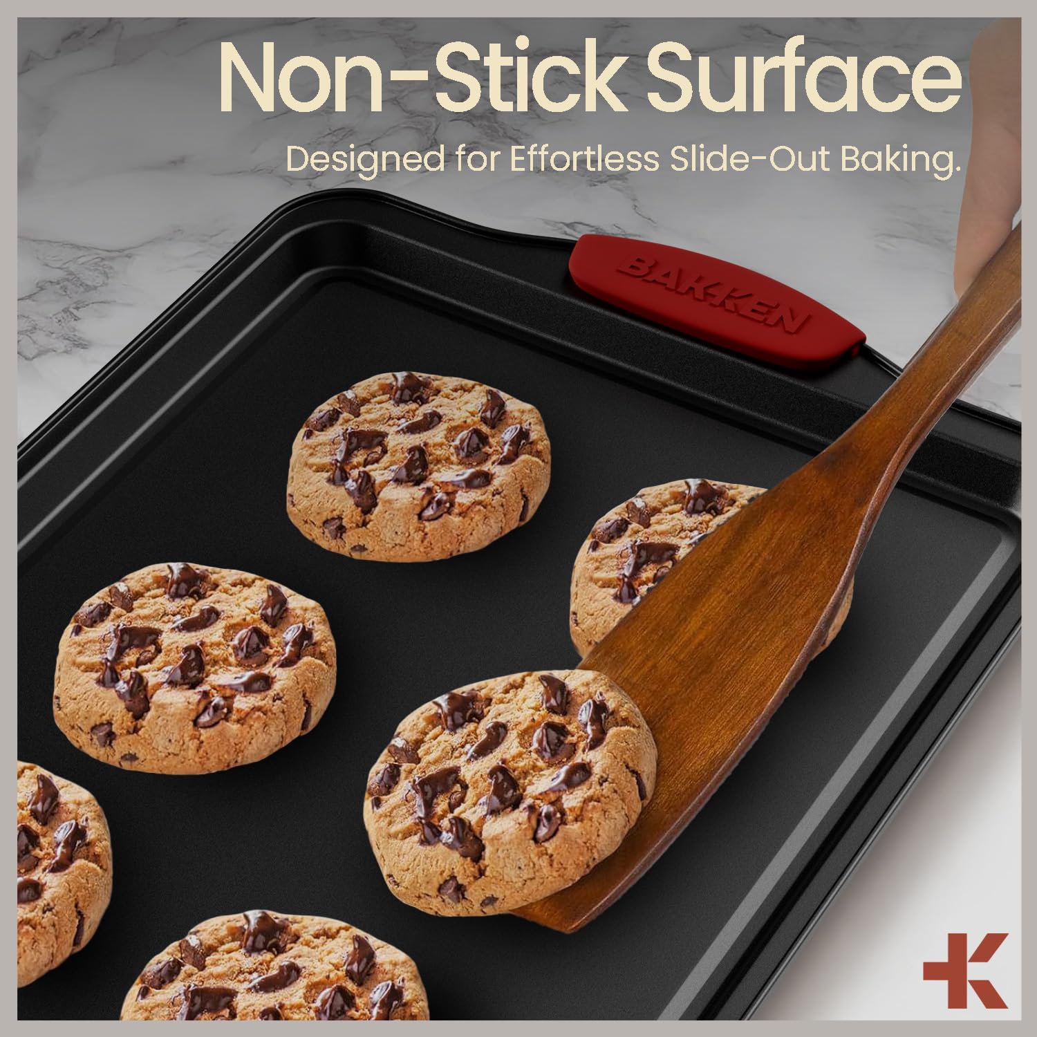 BAKKENMASTER nonstick blue coating eases food release and cleaning