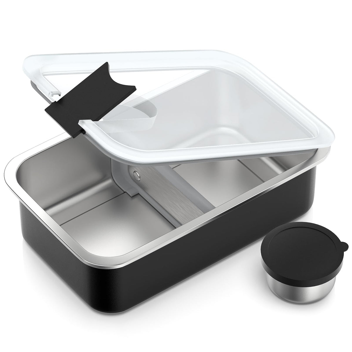 Bakpoco bento box lid leakproof keeps meals secure in bags.
