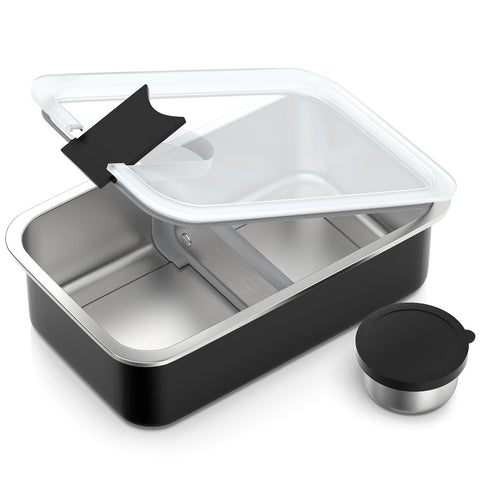 Bakpoco bento box lid leakproof keeps meals secure in bags.